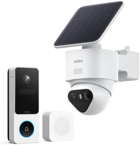 aosu T2 Ultra 4K Solar Security Camera & 2K Doorbell Bundle