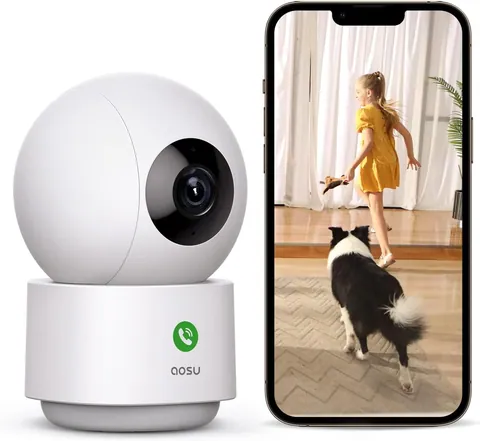 aosu 2K Indoor Security Camera with Smart Motion Tracking