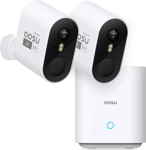aosu 2K QHD Wireless Security Camera System, 2-Cam Kit