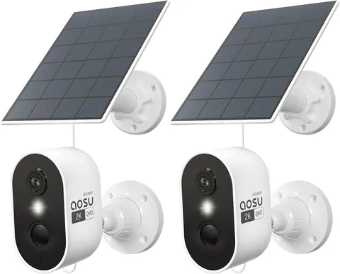 aosu 2K Solar Security Cameras Wireless Outdoor (2 Pack)