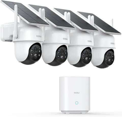aosu D1 Classic 4-Cam Wireless Solar Security Kit