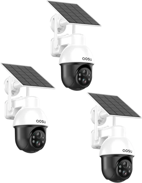 aosu SolarCam D1 SE 3K Wireless Security Camera 3-Pack