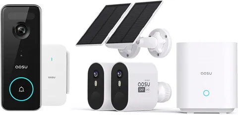 Aosu 5MP SolarCam Max 2-Cam Kit and Video Doorbell