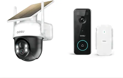 AOSU 5MP Wireless Doorbell and Outdoor Security Camera