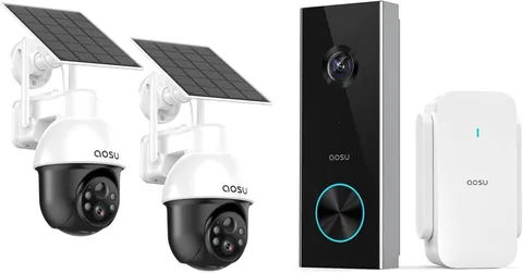 Aosu 3K/5MP Solar Wireless Outdoor Security Camera