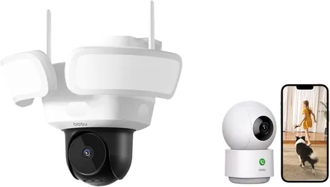 aosu Floodlightcam Pro Wired + 2K Indoor Camera System
