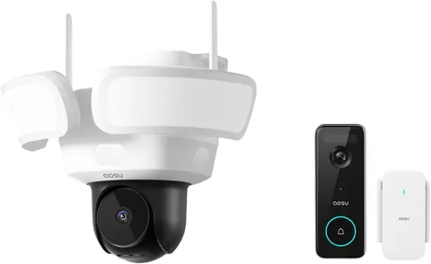 aosu Floodlightcam Pro Wired + 5MP Doorbell Camera System