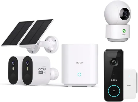 aosu 5MP SolarCam Max System with Doorbell and Indoor Camera