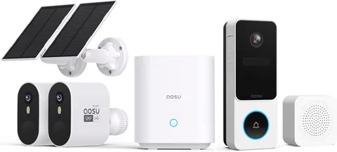 aosu 5MP SolarCam Max System and 2K Doorbell Camera Kit