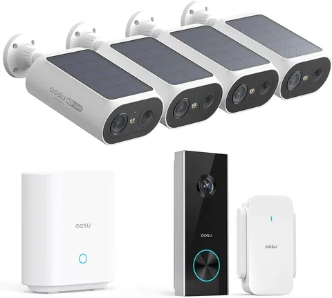 aosu Solar Wireless Security Camera & Doorbell System