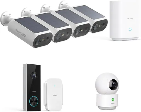 aosu Solar Security Camera and Video Doorbell System