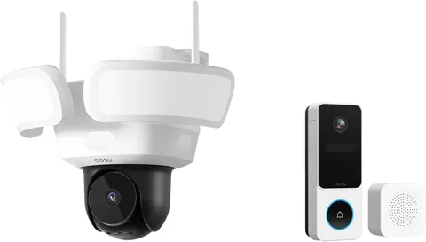 AOSU Floodlightcam Pro Wired and 2K Doorbell Camera Bundle