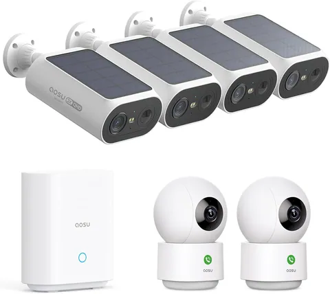 Aosu 2K Wireless Security Camera with Built-in Solar Panel