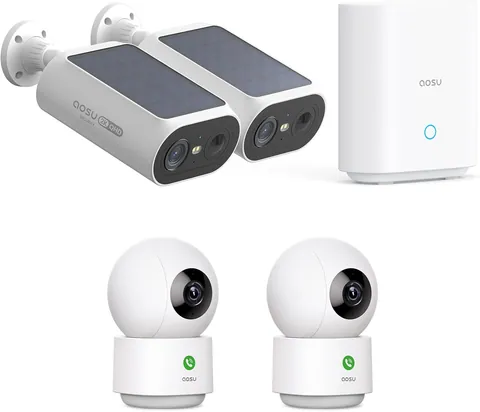 aosu Solar Security Cameras Wireless 4-Pack