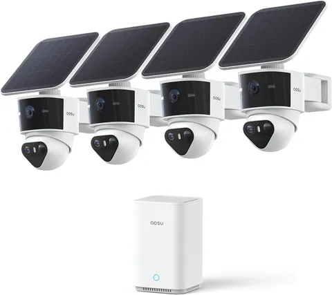 aosu T2 Pro 3K Dual Cam Solar Security Camera 4-Cam Kit