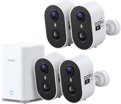 aosu 2K Wireless Security Camera System 4-Cam Kit