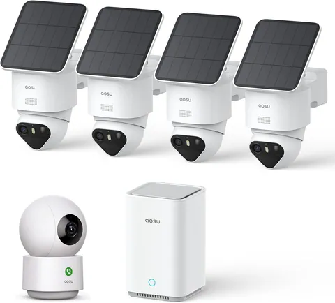 aosu 2K Indoor & T2 Ultra 4K Solar Outdoor Security System