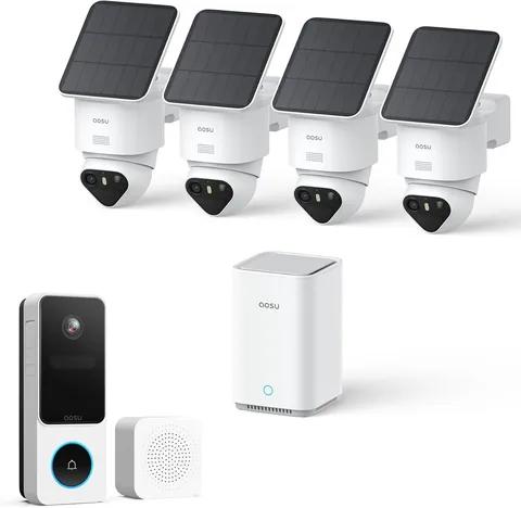 aosu T2 Ultra 4K Solar Security Camera & Doorbell Kit