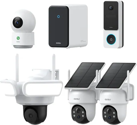 aosu G12 Security Camera System with 5MP Solar Cameras